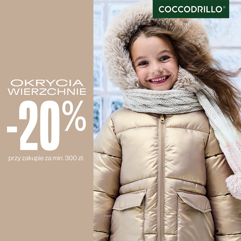 Okrycia wierzchnie -20% przy zakupach za min. 300 zł.