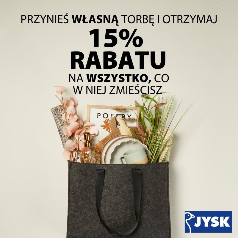 Znajdź NAJWIĘKSZĄ torbę i weź ją na zakupy z JYSK!
